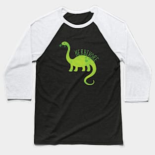 Vegan Herbivore Dinosaur Baseball T-Shirt